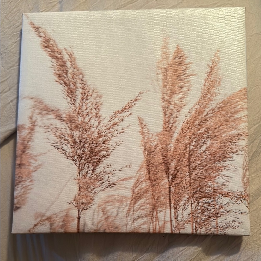 Elegant Canvas with Soft Beige Grass Design